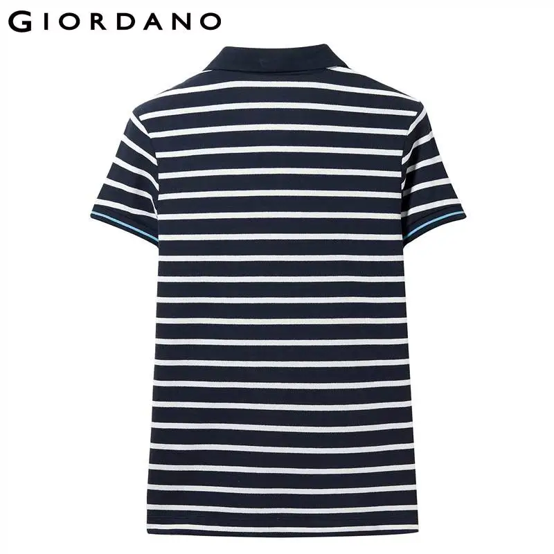 Giordano женская футболка Polo в полоску с короткими рукавами slim fit,имеет несколько цветовых решений и размеров