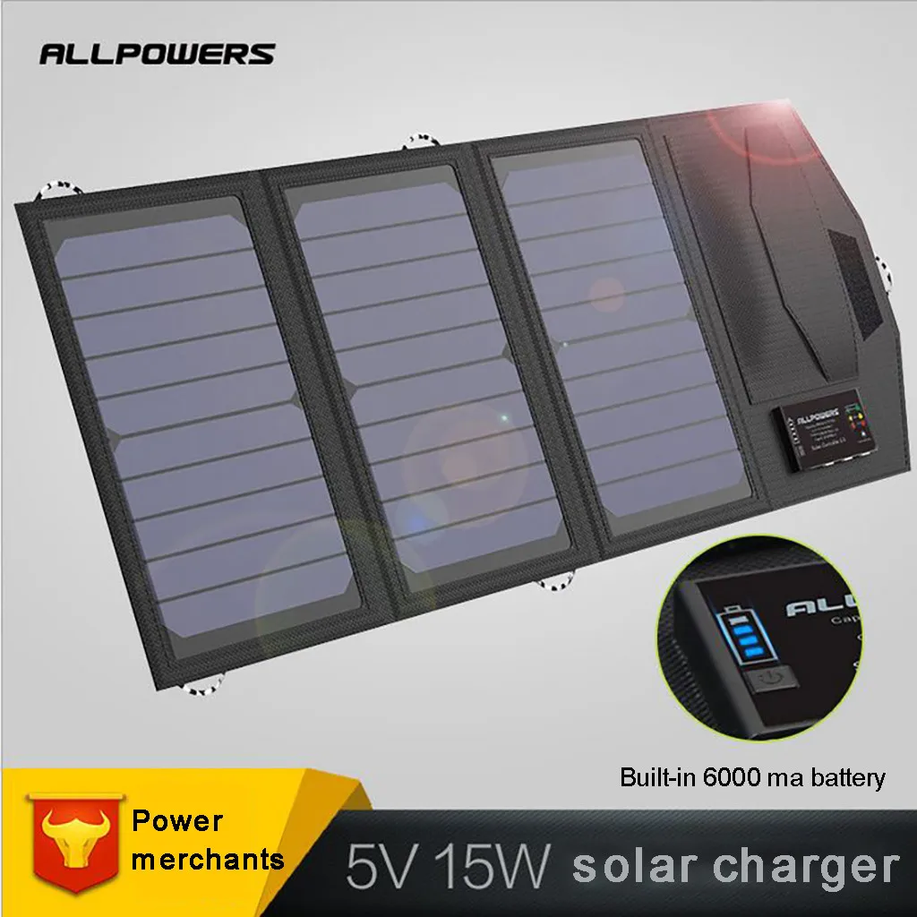 2019 новая горячая распродажа портативное зарядное устройство ALLPOWERS 5V 15W с двумя TYPE