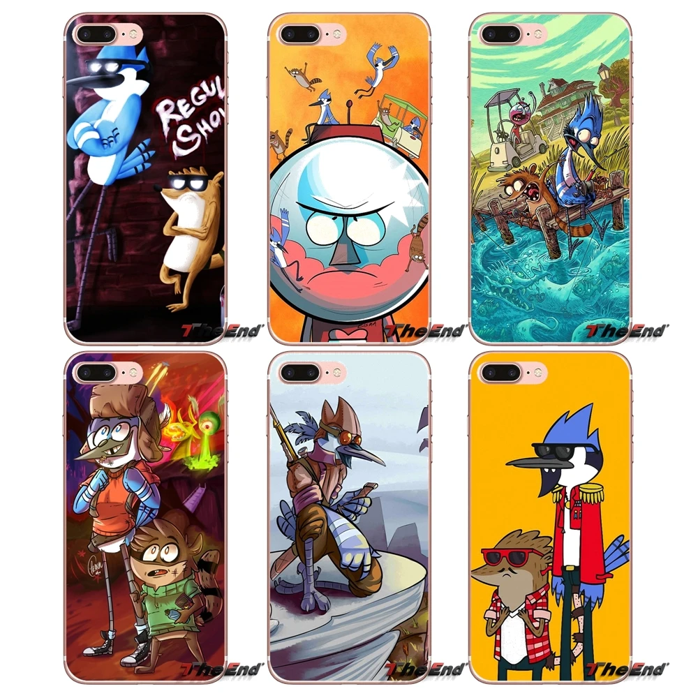 Мягкий чехол Mordecai Rigby Blue Jay енот для iPhone X 4 4S 5 5S 5C SE 6 6S 7 8 Plus Samsung Galaxy J1 J3 J5 J7 A3 A5 2016