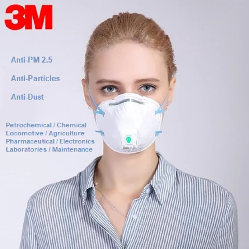 1/5 шт 3M FFP2 8822 пылезащитный Анти-статический PM 2,5 фильтр Респиратор маска Coldflow клапан промышленной безопасности туман дым Респиратор маска для лица