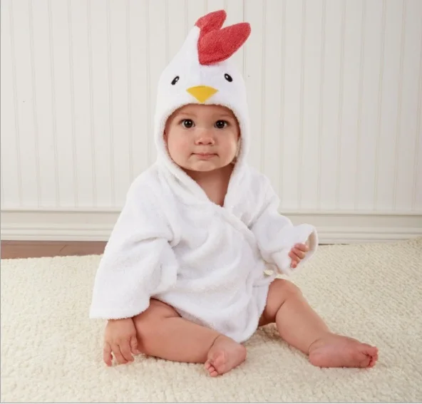 chicken От 0 до 6 лет; детские халаты; хлопковое ночное белье для мальчиков и девочек с изображением животных; детский банный халат; комбинезон; Детская домашняя одежда; детское банное полотенце с капюшоном; банные халаты с героями мультфильмов - Цвет: chicken
