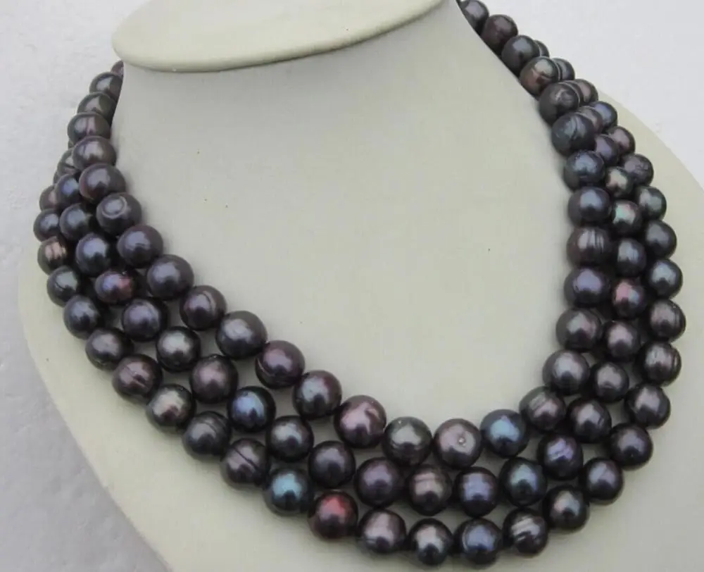 stunning 11-12MM NATURAL TAHITIAN BLACK PEARL NECKLACE50'' 14K clasp (9.13) | Украшения и аксессуары