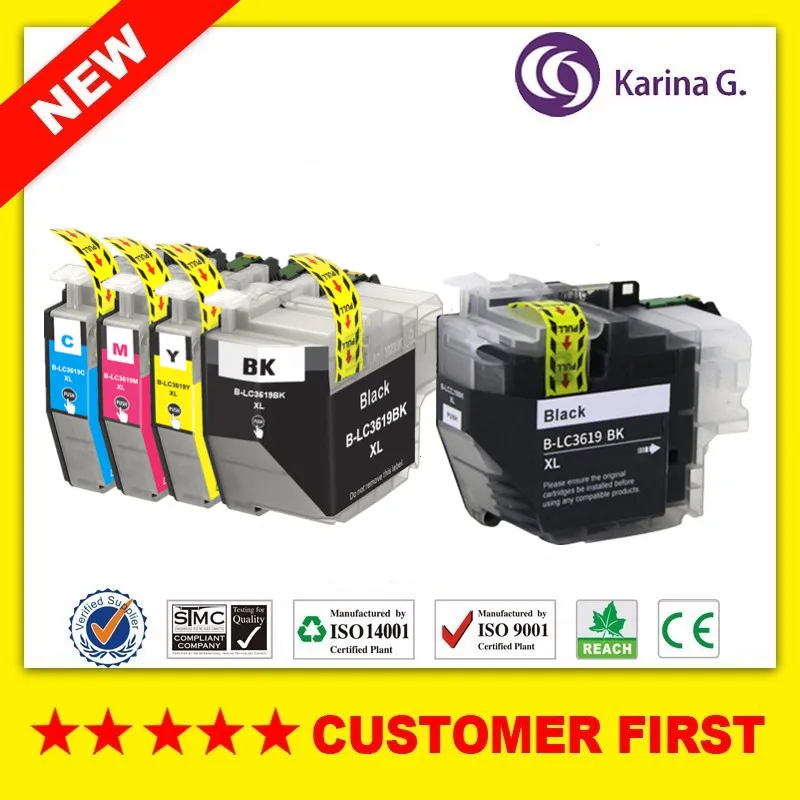 1 Set plus 1 Black Совместимый чернильный картридж для принтера Brother LC3619 LC3619XL костюм для Brother MFC-J2330DW/MFC-J2730DW/MFC-J3530DW/MFC-J3930DW - Цвет: 1 Set plus 1 Black