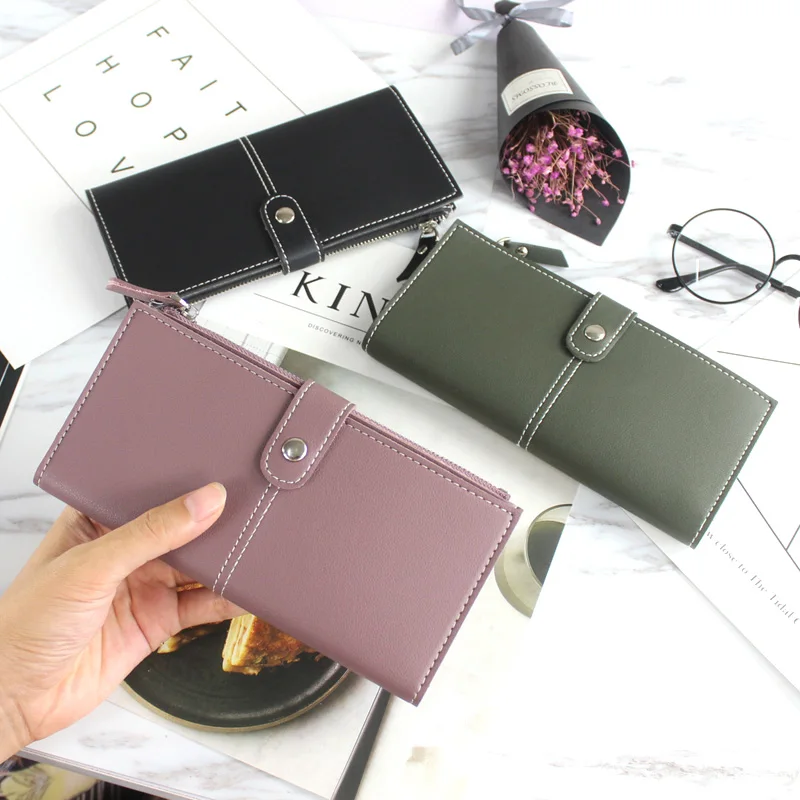 

Wallet New fashion brand card wallet men & woman clutch leather phone pouch coin purse case Carteira pouch