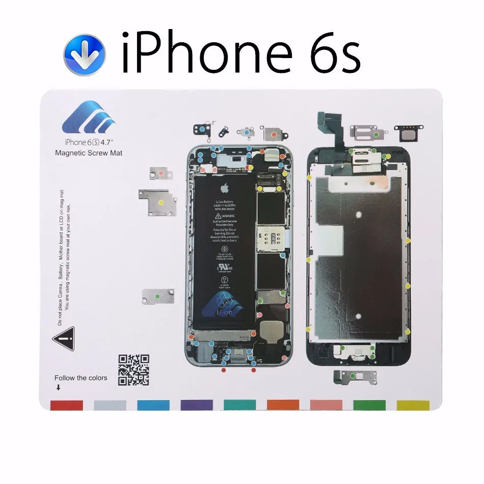 11 шт. Магнитный винтовой коврик для iPhone 4 Φ 5 5C 6 Plus 6s 7 профессиональный
