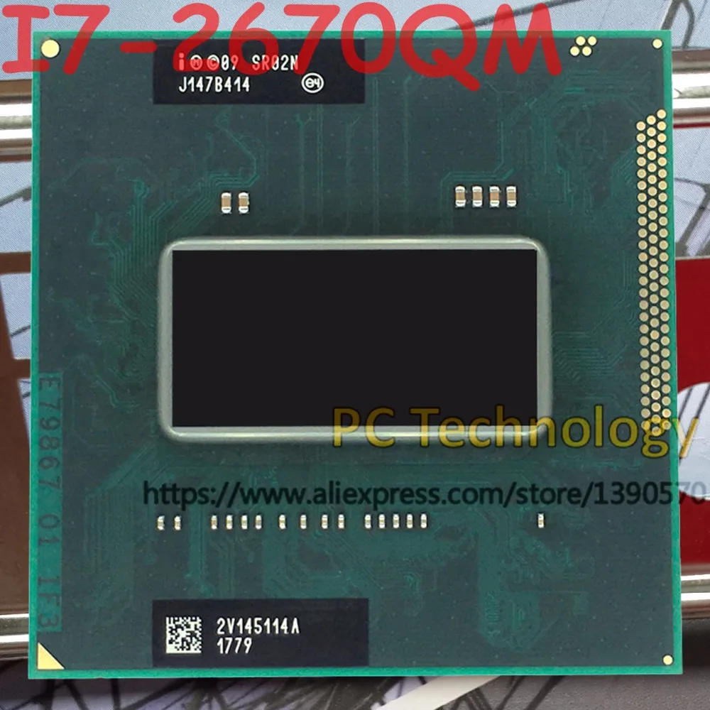 Оригинальный процессор Intel Core I7 2670QM SR02N 2 ГГц 3 1 L3 = 6M четырехъядерный Бесплатная