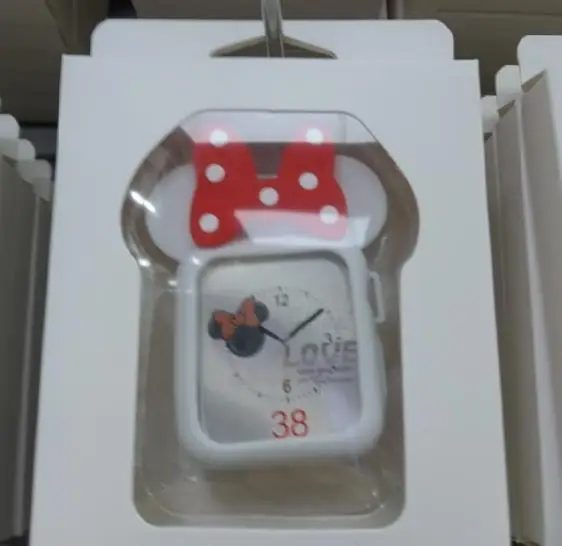 8 Часы с рисунком Minnie на циферблате Ремешки для наручных часов мягкий чехол для iWatch серии 1234 чехол для Apple Watch 38 мм 44 мм 42 мм милые уши Микки Мауса и 40 мм - Цвет ремешка: 8