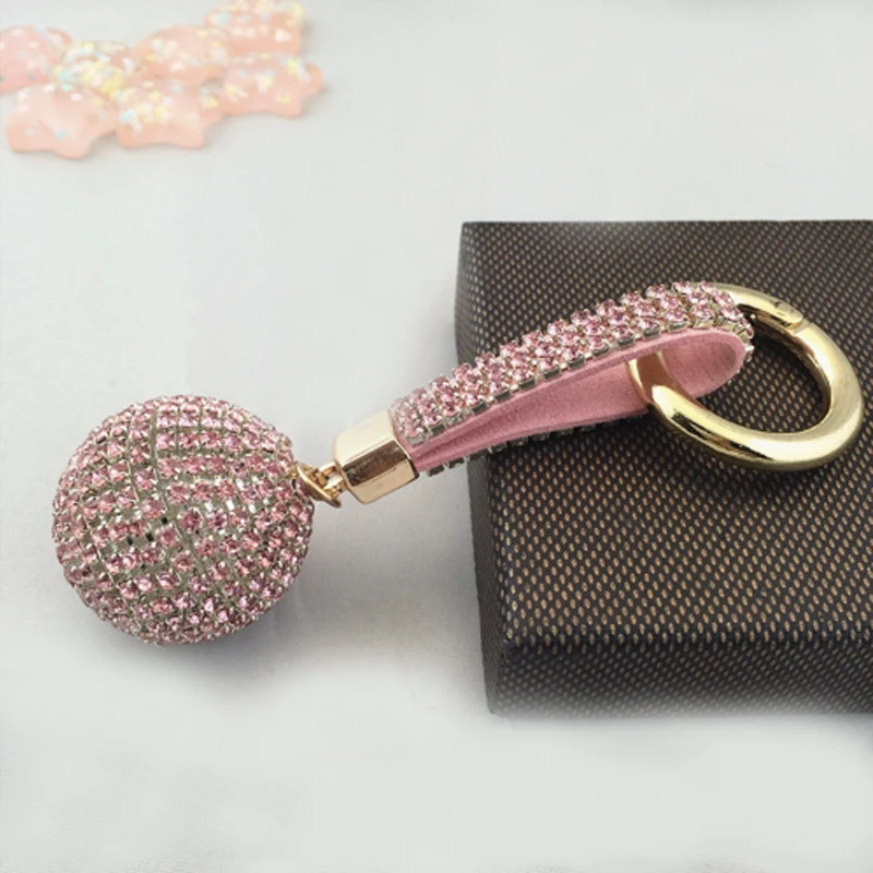 Full Ball Rhinestone Keychain Hand Charm Round Key Chain Bag Car Pendant Exquisitegifts for friends Holder | Украшения и