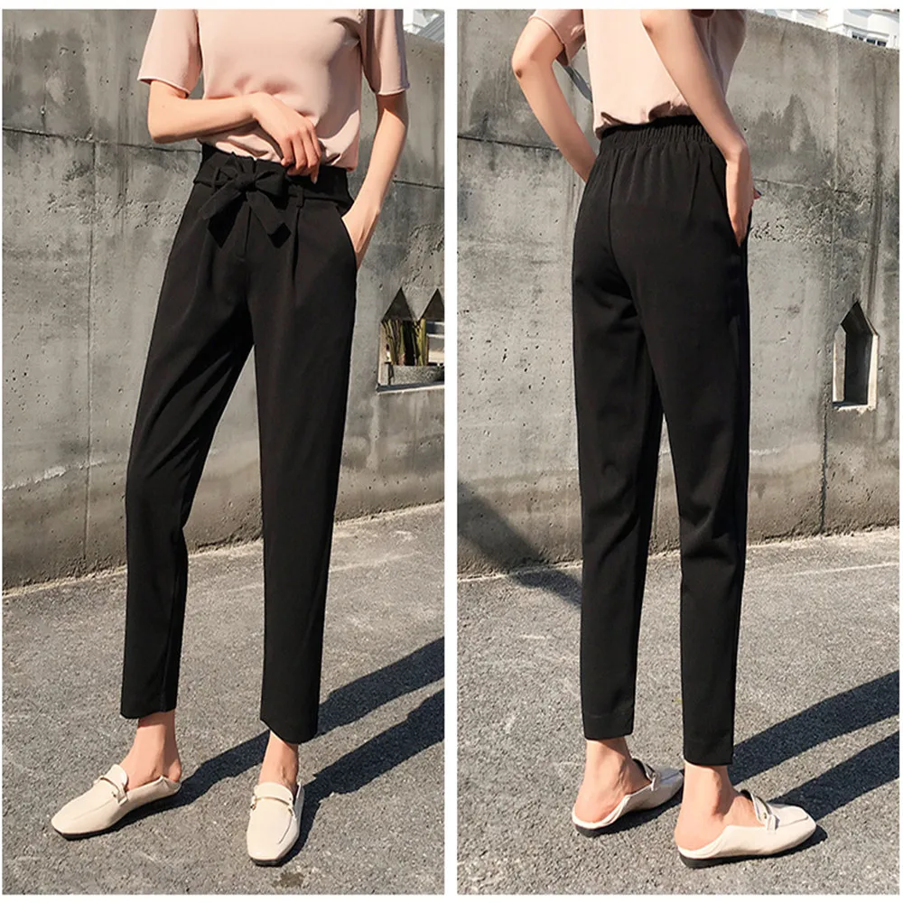 2018 spring and autumn new harem pants female nine loose white take thin women wholesale | Женская одежда