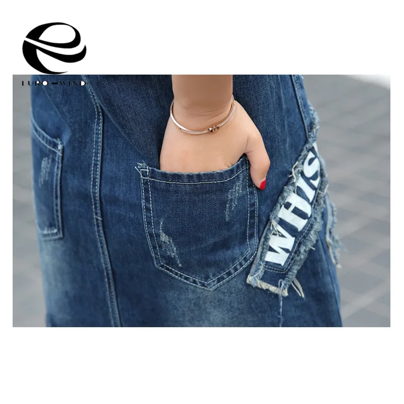 2019 Новый сезон: весна–лето женское платье джинсы из денима с кнопками тонкий