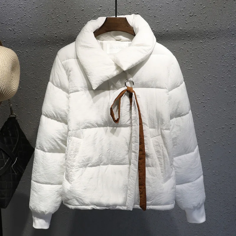 white U-SWEAR, новинка, осенне-зимняя куртка, Женское пальто, модная женская хлопковая куртка, женские парки, повседневные куртки, Inverno Parka wadd - Цвет: white