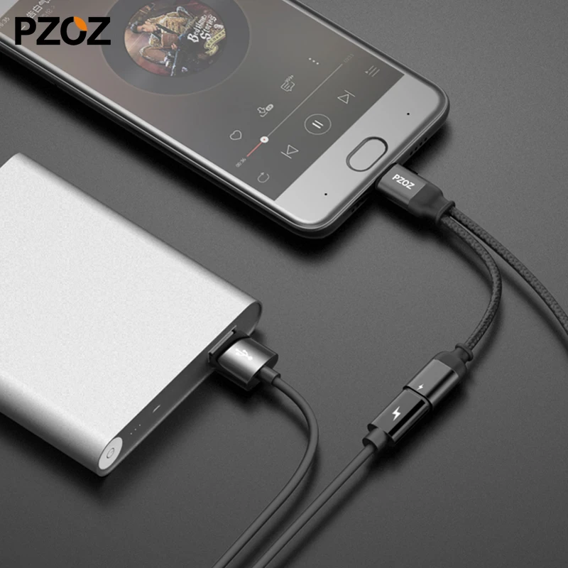 Кабель адаптер для наушников PZOZ USB Тип C штекер 3 5 мм AUX аудио Xiaomi Mi 6 6x Huawei P20 Mate 10 Pro