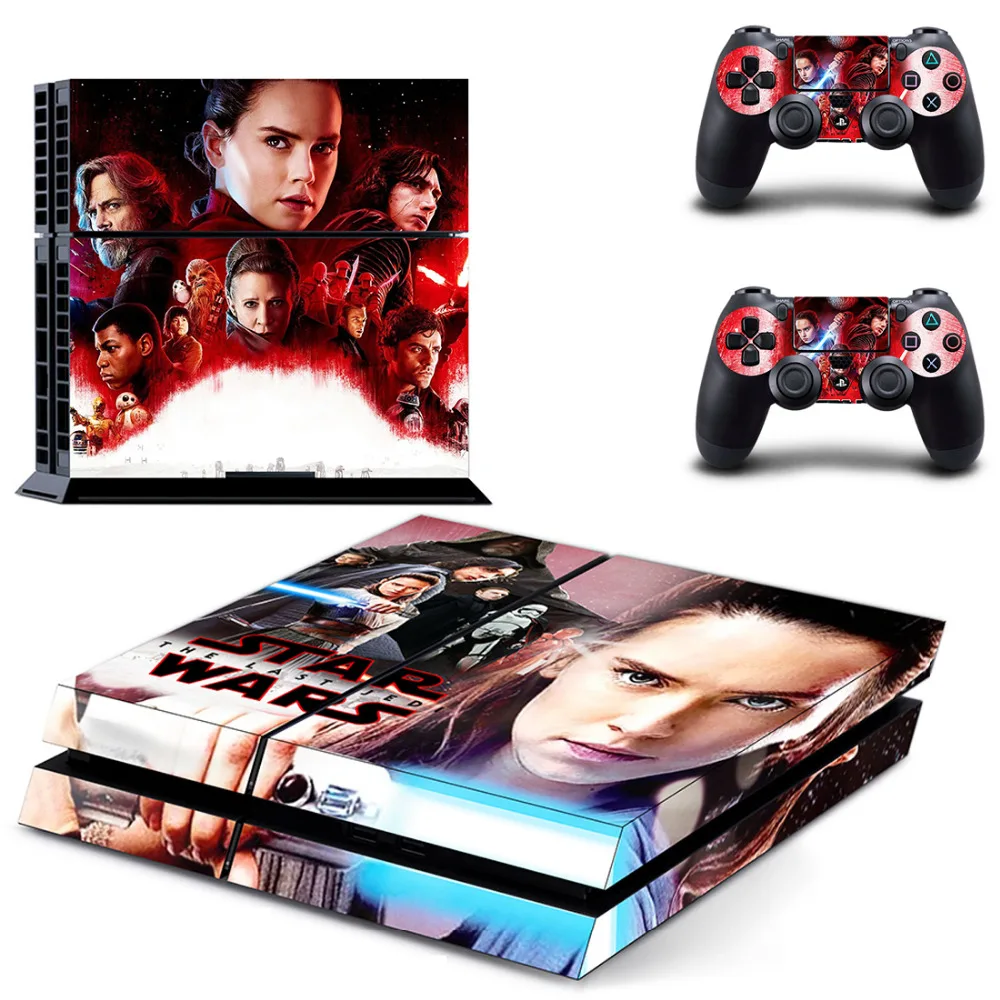 Звездные войны последние джедай наклейка для PS4 наклейка для sony playstation 4 консоли и 2 контроллера наклейка для PS4 виниловая наклейка