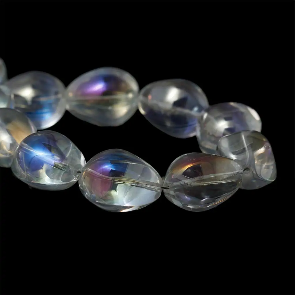 DoreenBeads стеклянные бусины россыпью каплевидные прозрачные AB Цвет около 17 мм (5/8