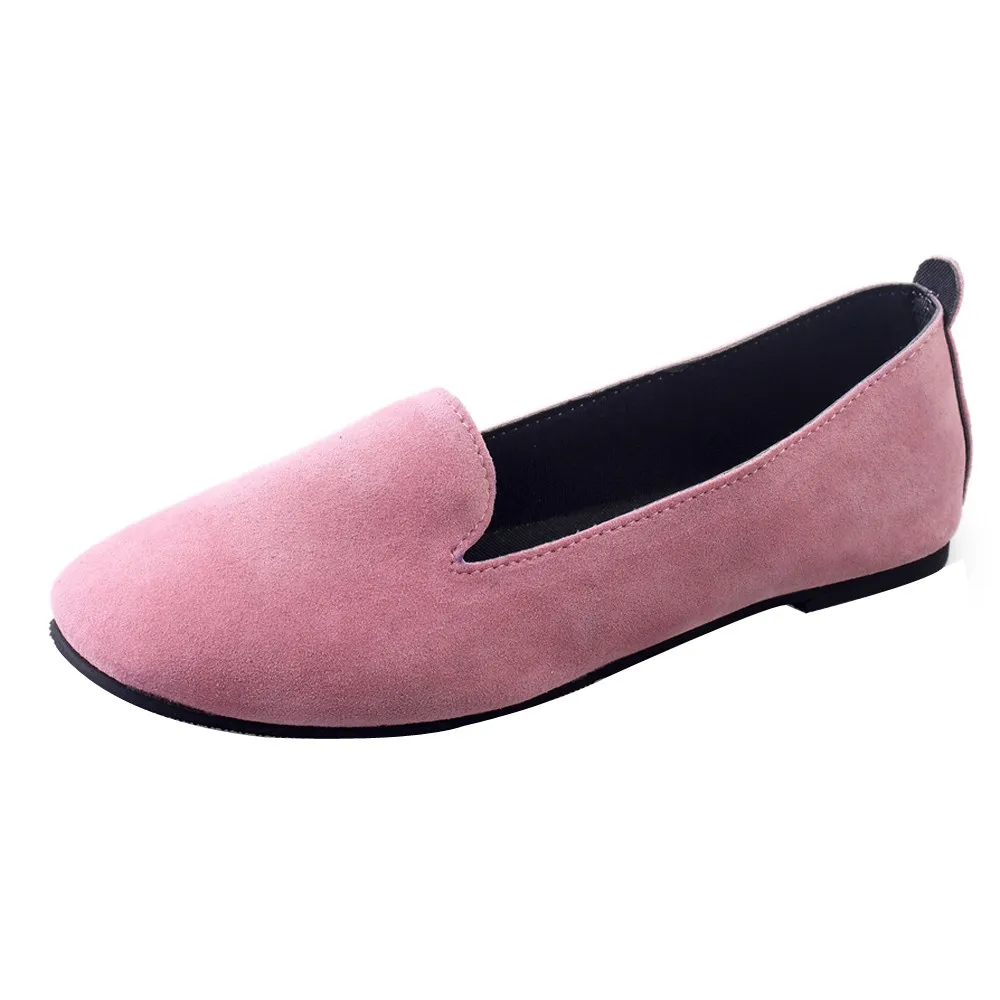 Розовый Zapatos de mujer; женская обувь; женская модная повседневная обувь на плоской подошве; однотонная удобная летняя обувь на плоской подошве без застежки - Цвет: Розовый