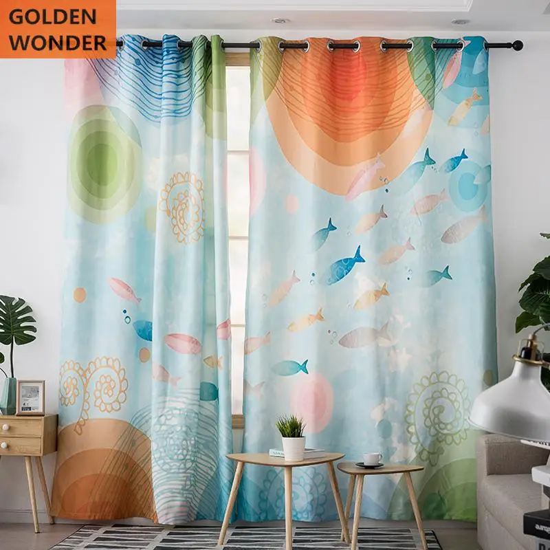 Мультяшные симпатичные красочные детские шторы для детской комнаты мальчиков и