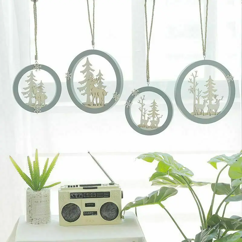 

2019 New Wall Hanging Decorative Elk Pendant Christmas Ornaments Home Decors