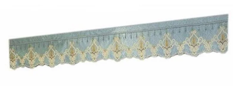 blue Valance Европейские Роскошные занавески для спальни, оконные занавески, стили для гостиной, элегантные занавески, европейские занавески, занавески - Цвет: blue Valance