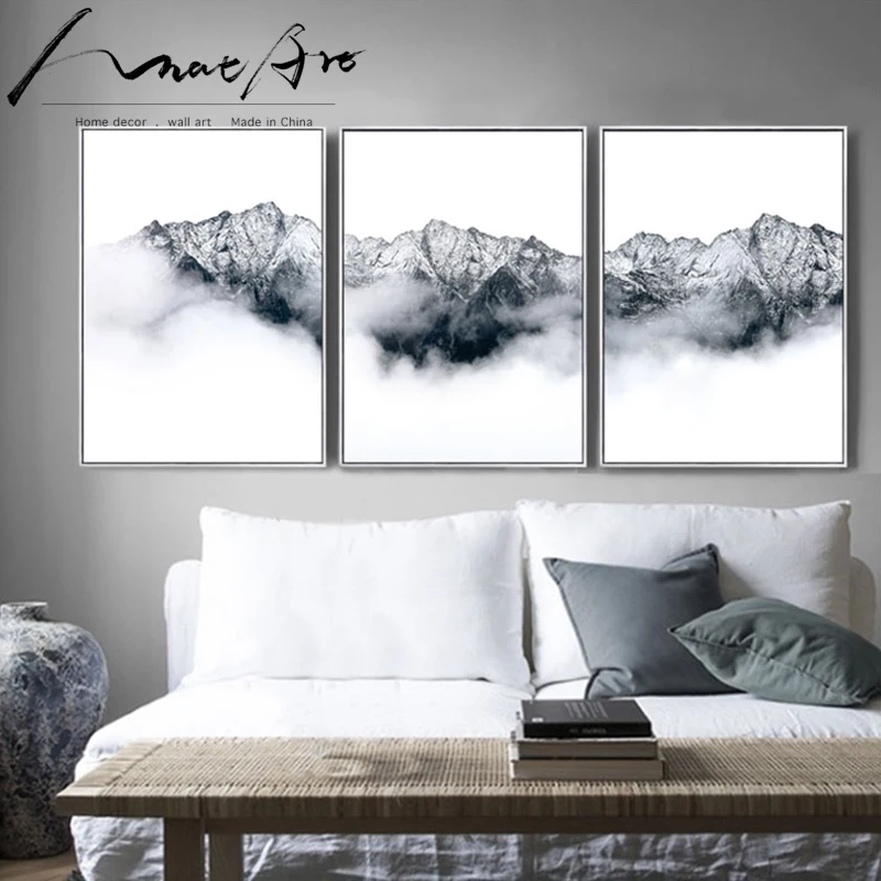 Пейзаж постер 3 предмета холст настенные картины для гостиной Современное