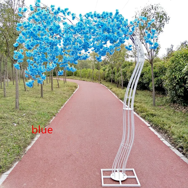 Новое поступление cherry blossom tree Road цитируется моделирование cherry с металлической арки рамки вечерние партии центральные украшения