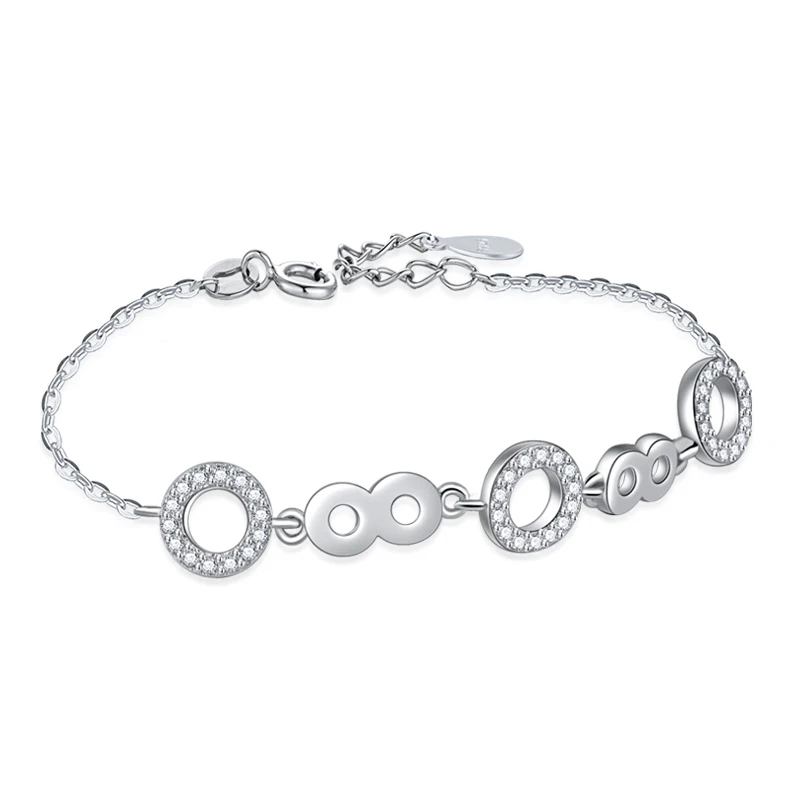 Новый любимый девочками 100% 925 серебро творческий модный браслет для женщин