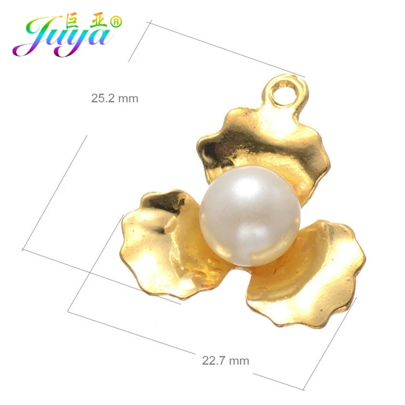 Ювелирных изделий своими руками Золотой/серебристый цветок из искусственного