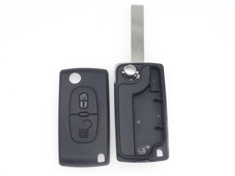 2 кнопки дистанционного флип складной чехол для ключей Peugeot 207 307 308 407 807