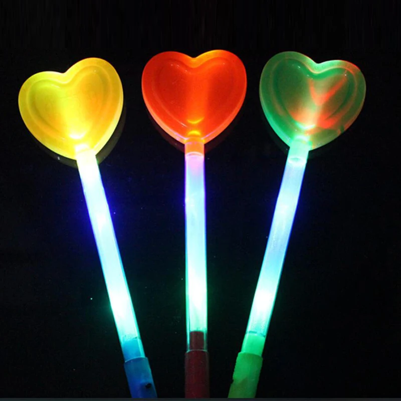 Luminous Toys Led Stick Star Love Heart Projection Glow Festival Wedding New Year Party Decoration Supplies | Дом и сад