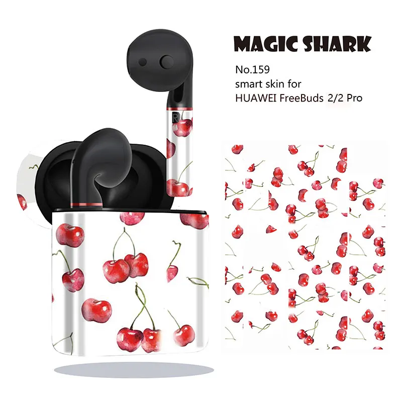 Волшебная Акула лимон ягода ананас дыня ПВХ наклейка чехол Обложка для наушников