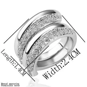 18K gold plated ring fashion Genuine Austrian crystals italina Nickle free antiallergic factory prices qvf dlj GPR119 | Украшения и