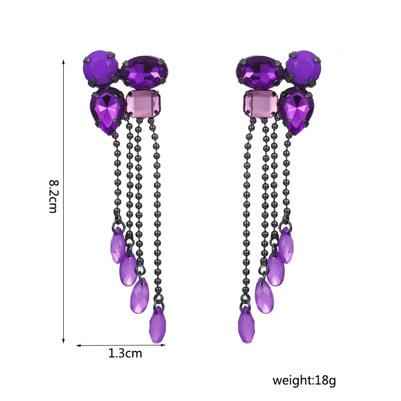 Модные Роскошные ювелирные изделия черные серьги-кисточки из бисера женские