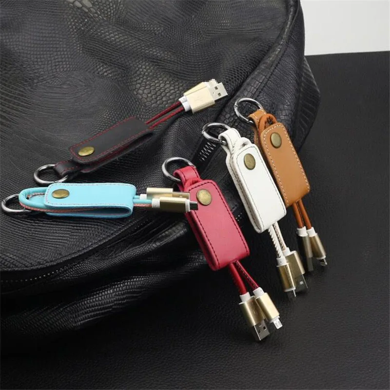 Многофункциональный брелок USB кабель Быстрая зарядка кабель для синхронизации данных Мини Кожаный Брелок Зарядное устройство для Android брелок для телефона