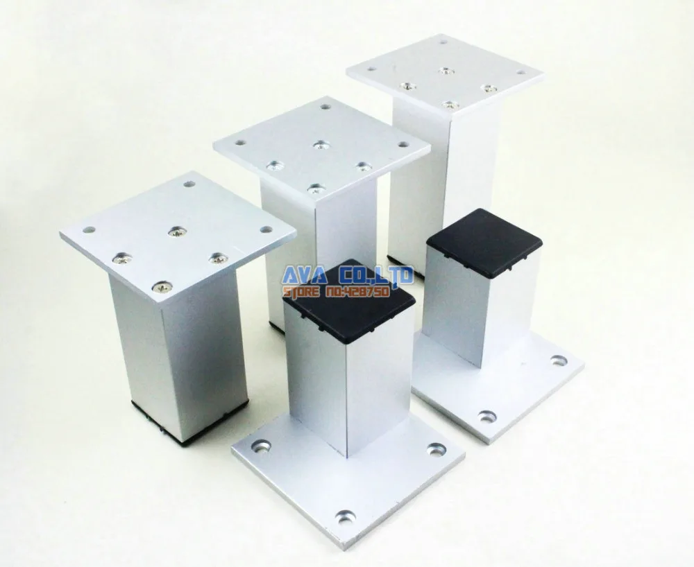 

4 Pieces 30mm Aluminum Square Furniture Cabinet Leg Cupboard Table Feet