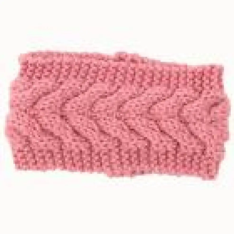 Pink 1 шт. Женский вязаный бантик вязаный Тюрбан повязка для волос зимняя теплая повязка на голову аксессуары для волос - Цвет: Pink