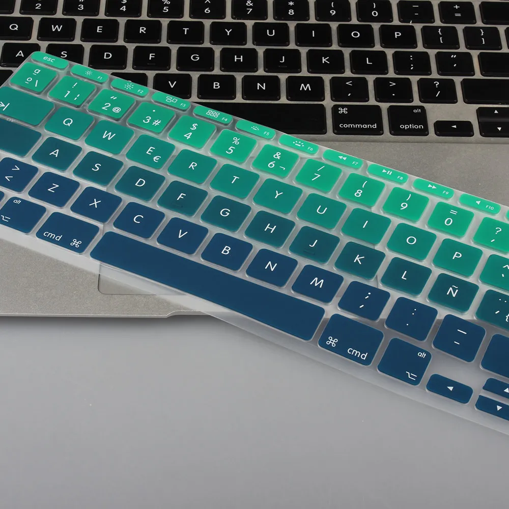 Силиконовая клавиатура для Macbook Air 11 дюймов с градиентом зеленая розовая |
