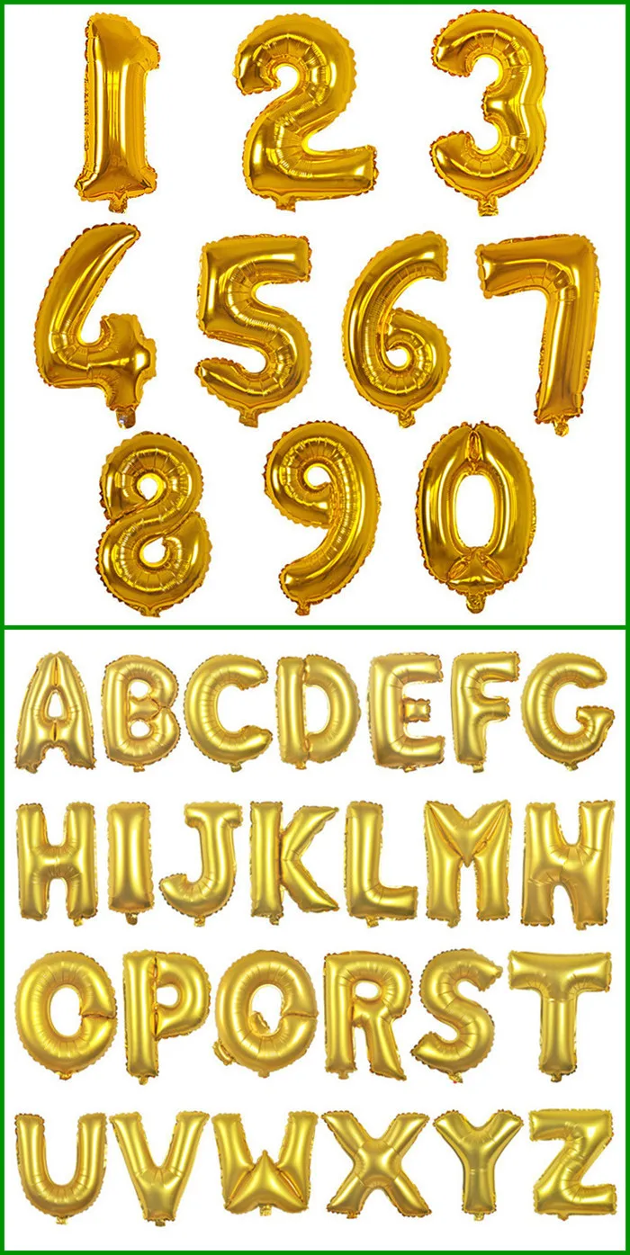 Gold Balloons Розовые, золотые, красные буквы алфавита, воздушные шары с надписью «Happy Birthday», праздничные украшения на день рождения для маленьких мальчиков, вечерние шары - Цвет: Gold Balloons
