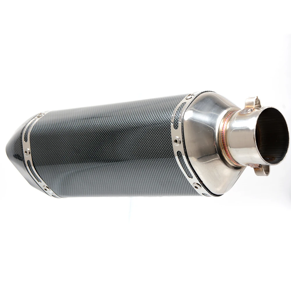 universal exhaust pipe carbon fiber motorcycle muffler For CBR CB400 CB600 CBR600 CBR1000 CBR250 CBR125 ER6N YZF600 Z750 ER-6R | Автомобили