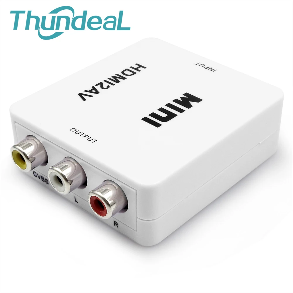 HD Video Converter AV в HDMI Box для RCA cvsb L/R видео 720 P 1080 HDMI2AV AV2HDMI NTSC PAL Выход К адаптер |