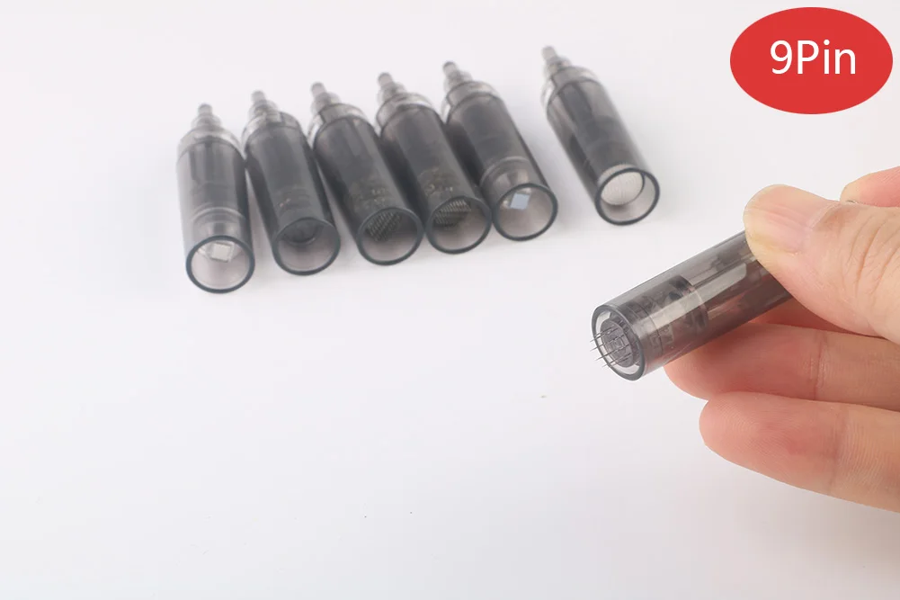 9Pin 100 шт Электрический автоматический нано микроиглы для Dr pen ULTIMA-A7 картридж для татуировки вращающиеся иглы для головы принадлежности для макияжа кожи - Габаритные размеры: 9Pin