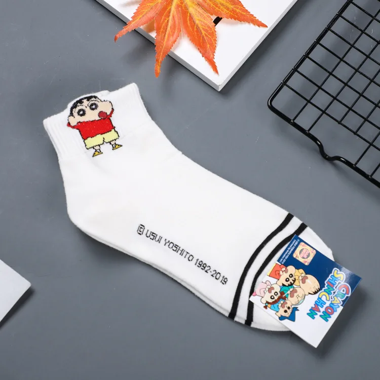 LB07.1 Аниме Crayon Shin-Chan носки с принтом Nowara Shnnosuke Toru Kazama Nohara Misae Action Kamen Красивый Веселый мультяшный женский хлопковый носок - Цвет: LB07.1