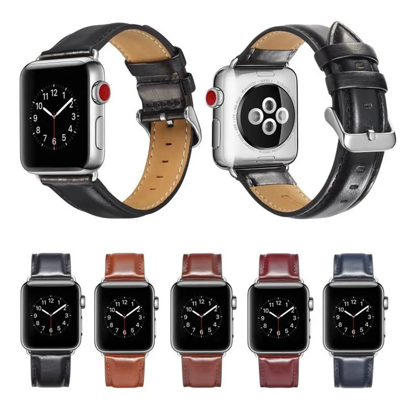 Ремешок для часов из натуральной воловьей кожи ремешок Apple Watch IWatch 1/2/3/4 серия Stainlee