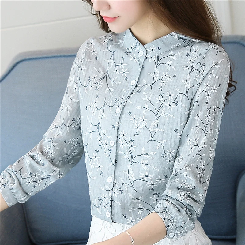 2019 Новое поступление Женская Свободная рубашка с длинными рукавами в полоску