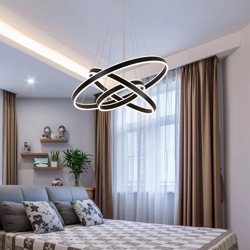 Modern pendant lights for living room dining Circle Ring Smart Home decoration LED Lighting ceiling Lamp fixtures|modern light|pendant lightslamp