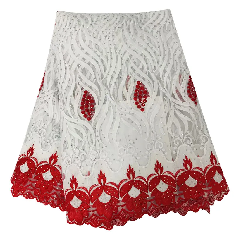 High Quality African Cord Lace Fabrics New Coming Nigerian Laces Fabric For Women Latest Design French Tulle FabricHX1594-1 | Дом и сад