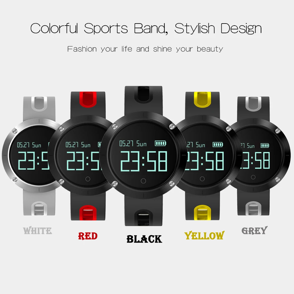 

New DM58 Smart Bracelet IP67 Heart Rate Smart Watch Wristband Bracelet Fitness Tracker with Sleep Counter Monitor