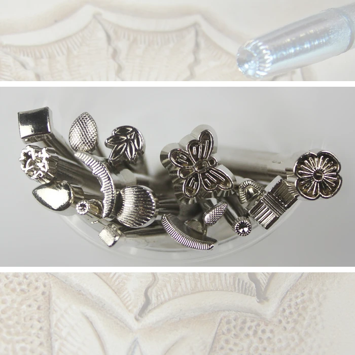 16 шт. в упаковке кожаные штампы для поделок винтажные ремесленные узоры корзины