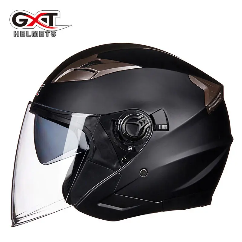GXT 708 мотоциклетный шлем с открытым лицом полузащитный линзы из АБС-пластика