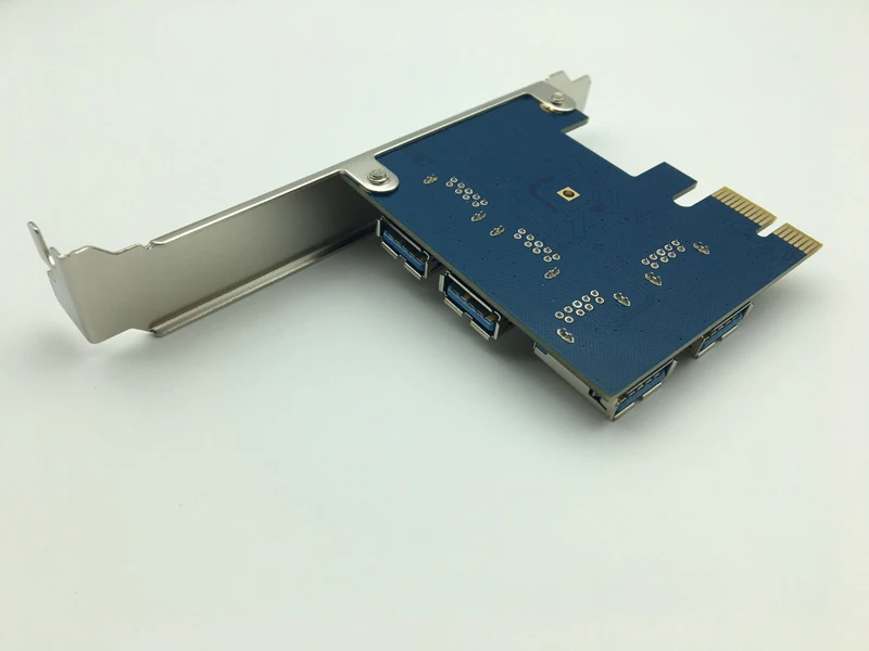 10 шт. USB 3 0 4-портовая переходная карта PCI-Express хост-контроллер адаптер для