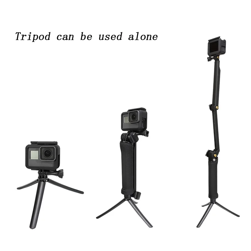 3 Way сцепление Водонепроницаемый монопод палка для селфи экшн камеры Gopro Hero 9 8 7 6 5 4