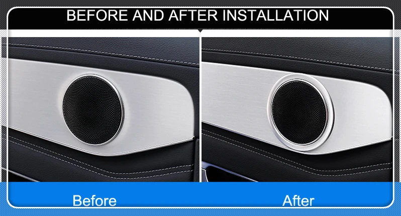 For Mercedes-Benz C-Class W205 / GLC X253 2015-2019 Interior Car Door Speaker Cover Trim 6pcs ABS Matte Auto Accessories | Автомобили и